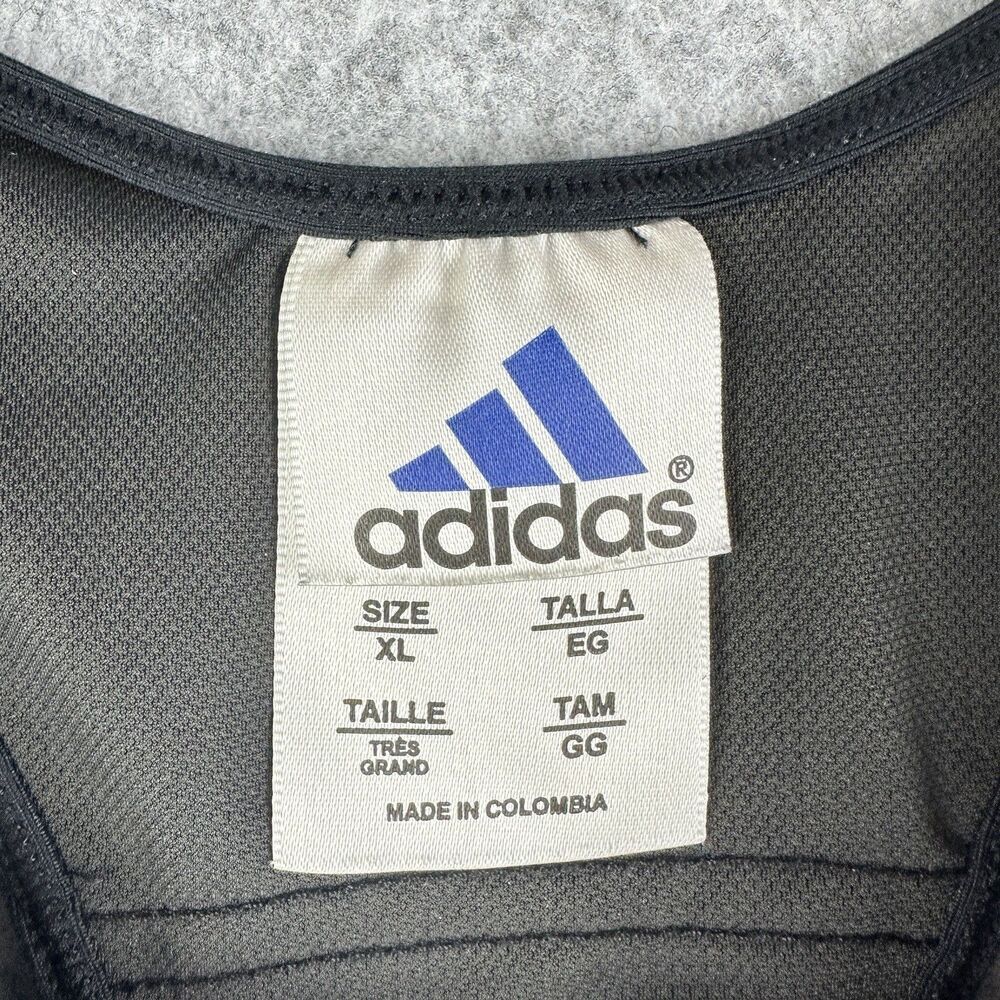 Adidas Tank Top Womens XL Black Stretch Logo Racerback Mesh Back Athleisure Gym - Picture 9 of 12